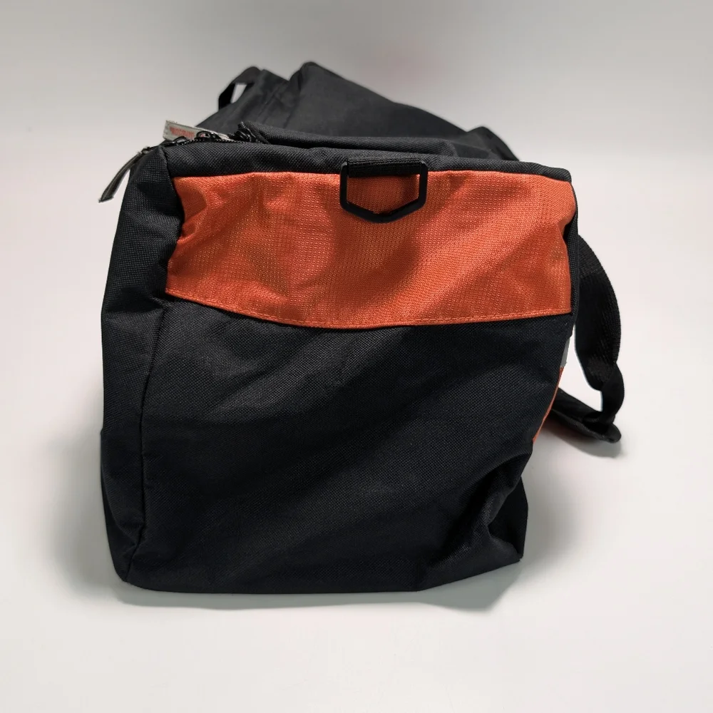 Harley-Davidson Deluxe Embroidered Bar & Shield Striped Duffel Bag Black 0480460